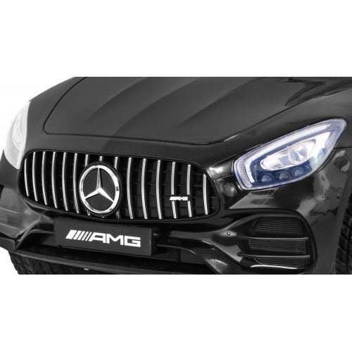 Mercedes Benz GT na akumulator dla dzieci Czarny + Pilot + Wolny Start + MP3 LED