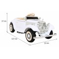 Mercedes Benz Retro 540A dla dzieci Biały + Tryb "Rodzica" + Pilot + Panel audio + LED