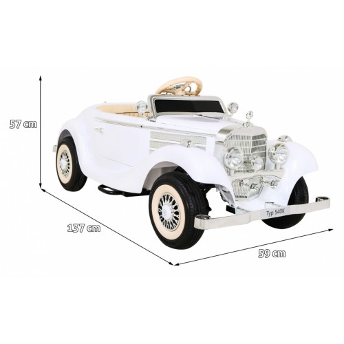 Mercedes Benz Retro 540A dla dzieci Biały