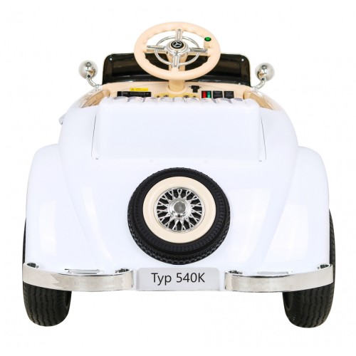 Mercedes Benz Retro 540A dla dzieci Biały + Tryb "Rodzica" + Pilot + Panel audio + LED