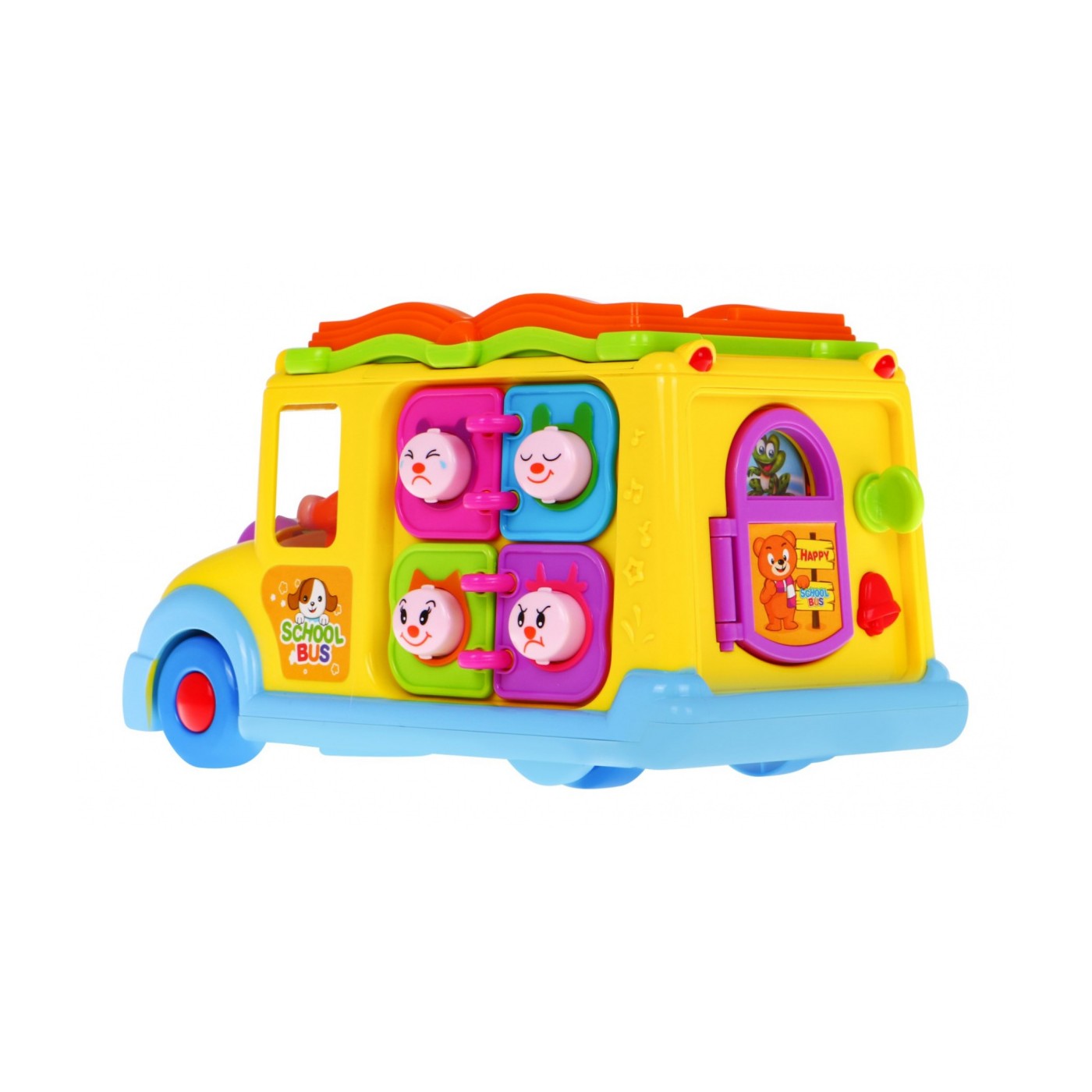 Multifunkcyjny Autobus dla dzieci 12m+ Dźwięki Światła + Ruchome elementy + Mini zabawy interaktywne