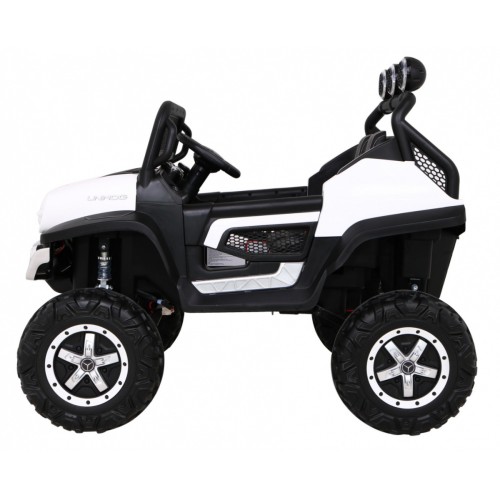 Mercedes Benz Unimog dla dzieci Biały + Napęd 4x4 + Pilot + Bagażnik + Wolny Start + MP3 LED