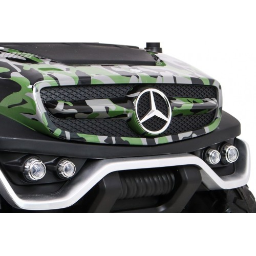 Mercedes Benz Unimog dla dzieci Lakier Moro + Napęd 4x4 + Pilot + Bagażnik + Wolny Start + Radio MP3 + LED
