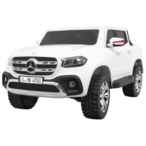 Mercedes Benz X-Class dla dzieci Biały + Pilot + Napęd 4x4 + MP4 + Bagażnik + LED + EVA