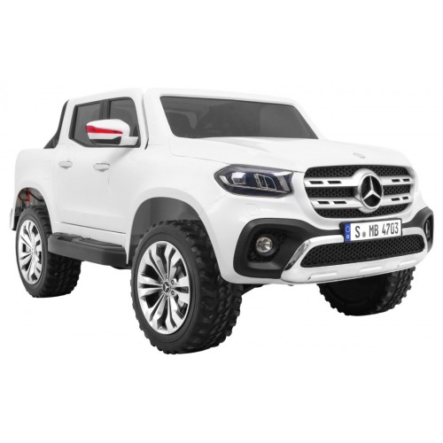 Mercedes Benz X-Class dla dzieci Biały Pickup + Pilot + Napęd 4x4