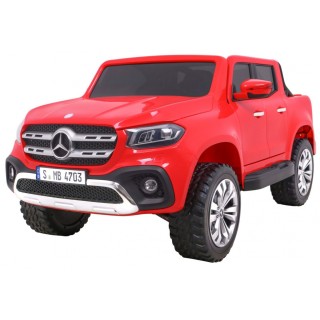 Mercedes Benz X-Class dla dzieci Czerwony + Pilot + Napęd 4x4 + MP4 + Bagażnik + LED + EVA