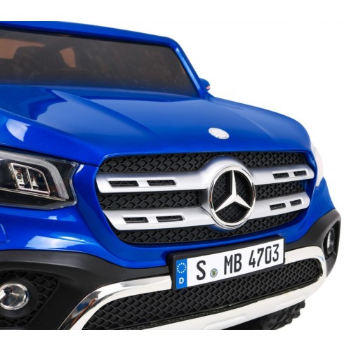 Mercedes Benz X-Class dla dzieci Lakier Niebieski + Pilot + Napęd 4x4 + MP4 + Bagażnik + EVA
