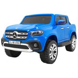 Mercedes Benz X-Class dla dzieci Niebieski + Pilot + Napęd 4x4 + MP4 + Bagażnik + LED + EVA