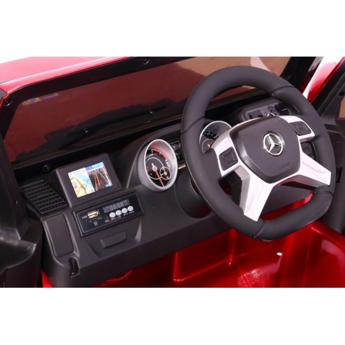 Auto na akumulator Mercedes AMG G65 dla dzieci Czerwony + Lakierowany + Bagażnik + Światła Dźwięki