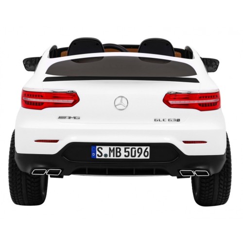 Auto Mercedes GLC 63S dla dzieci Biały SUV + Napęd 4x4