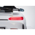 Mercedes-Benz GT R dla dzieci Lakier Biały + Napęd 4x4 + Nawiew powietrza + Pilot + EVA + MP3 LED