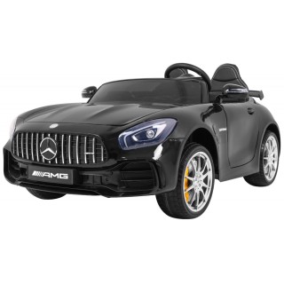 Mercedes-Benz GT R dla dzieci Lakier Czarny + Napęd 4x4 + Nawiew powietrza + Pilot + EVA + MP3 LED