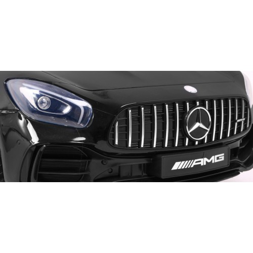 Mercedes-Benz GT R dla dzieci Lakier Czarny + Napęd 4x4 + Nawiew powietrza + Pilot + EVA + MP3 LED