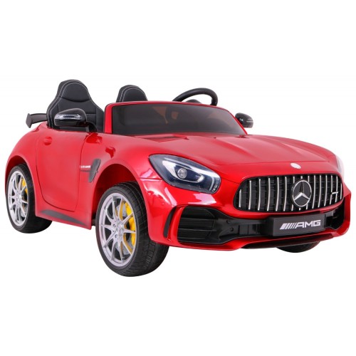 Mercedes-Benz GT R dla dzieci Lakier Czerwony + Napęd 4x4 + Nawiew powietrza + Pilot + EVA + MP3 LED