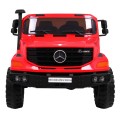 Auto na akumulator Mercedes-Benz Zetros dla dzieci Czerwony + 2-osobowy + Bagażnik + Pilot