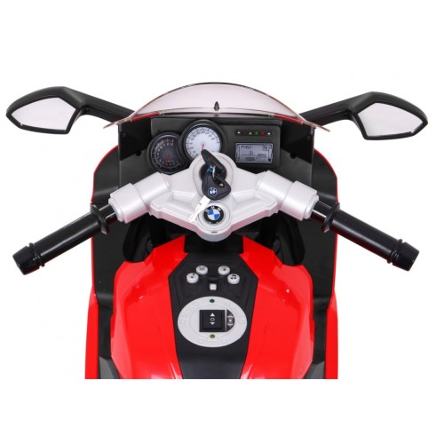 Motor na akumulator BMW K1300S dla dzieci Czerwony + Kółka pomocnicze + Dźwięki Światła + Wolny Start