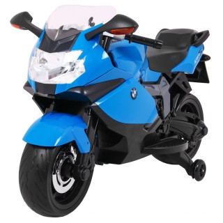Motor na akumulator BMW K1300S dla dzieci Niebieski + Kółka pomocnicze + Dźwięki Światła + Wolny Start