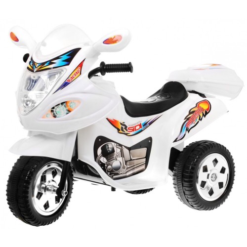Motorek Trójkołowy BJX-088 elektryczny dla najmłodszych Biały + Dźwięki + Światła