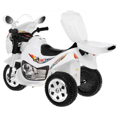 Motorek Trójkołowy BJX-088 elektryczny dla najmłodszych Biały + Dźwięki + Światła