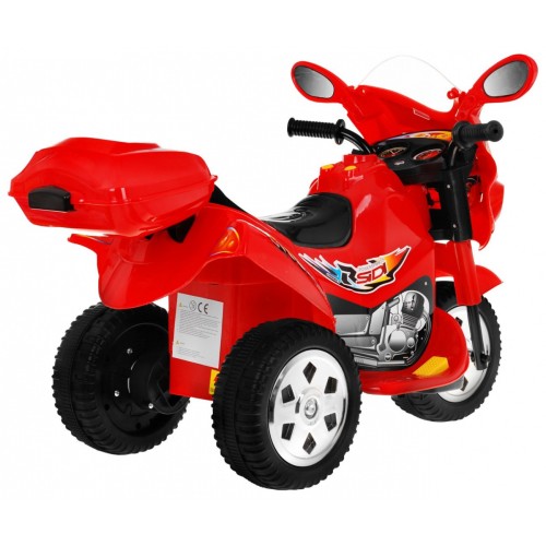 Motorek Trójkołowy BJX-088 elektryczny dla najmłodszych Czerwony + Dźwięki + Światła