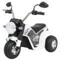 Motorek MiniBike na akumulator dla dzieci Biały + Dźwięki + Światła LED + Ekoskóra