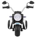 Motorek MiniBike na akumulator dla dzieci Biały + Dźwięki + Światła LED + Ekoskóra