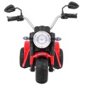 Motorek MiniBike na akumulator dla dzieci Czerwony + Dźwięki + Światła LED + Ekoskóra