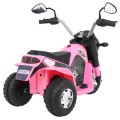Motorek MiniBike na akumulator dla dzieci Różowy + Dźwięki + Światła LED + Ekoskóra