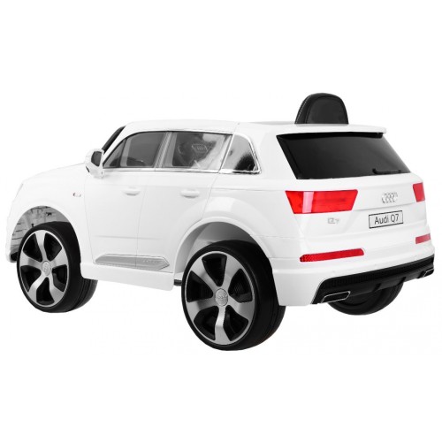Audi Q7 Lift na akumulator dla dzieci Biały + Pilot + Wolny Start + EVA + Ekoskóra + MP3 LED