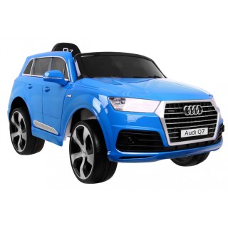 Audi Q7 Lift na akumulator dla dzieci Lakier Niebieski + Pilot + Wolny Start + EVA + MP3 LED
