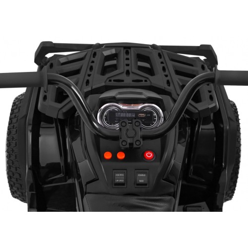Quad ATV Air na akumulator dla dzieci Czarny + Koła pompowane + Radio MP3 + Wolny Start