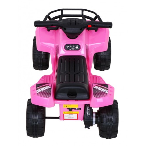 Quad Storm na akumulator dla dzieci Różowy + Silnik 25W + MP3 USB + LED