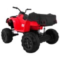 Quad XL ATV na akumulator dla dzieci Czerwony + Napęd 4x4 + Bagażnik + Wolny Start + EVA + Audio LED