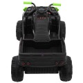 Quad XL ATV 2,4GHz na akumulator dla dzieci Czarno-Zielony + Pilot + Napęd 4x4 + Bagażnik + Wolny Start + EVA + Audio LED