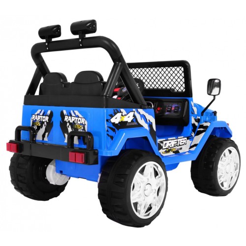 Terenowy Raptor Drifter na akumulator dla dzieci Niebieski + Pilot + Wolny Start + EVA + Dźwięki Światła