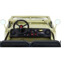 Autko Wojskowe Retro Strong dla 3 dzieci Matcha + Napęd 4x4 + Schowki + EVA + Wolny Start + MP3 LED