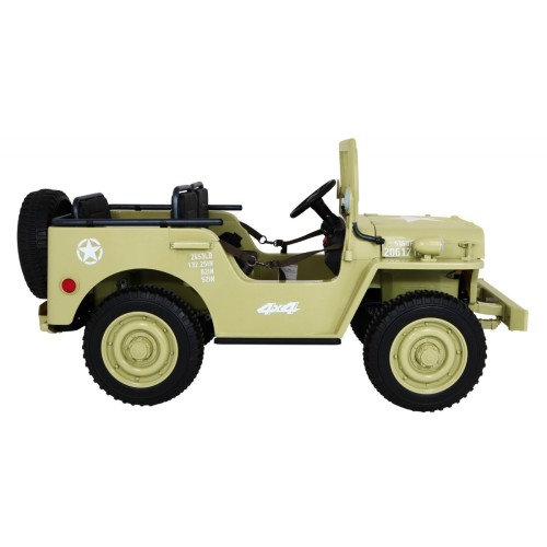 Autko Wojskowe Retro dla 3 dzieci Matcha 4x4