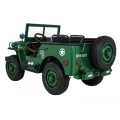 Autko Wojskowe Retro dla 3 dzieci Zielony Jeep Willys