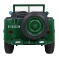 Autko Wojskowe Retro dla 3 dzieci Zielony Jeep Willys