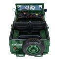 Autko Wojskowe Retro dla 3 dzieci Zielony Jeep Willys