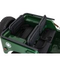 Autko Wojskowe Retro dla 3 dzieci Zielony Jeep Willys