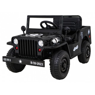 Autko Wojskowe Retro dla dzieci Czarny + Napęd 4x4
