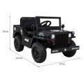 Autko Wojskowe Retro dla dzieci Czarny + Napęd 4x4