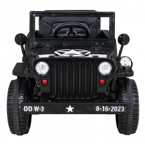 Autko Wojskowe Retro dla dzieci Czarny + Napęd 4x4