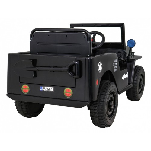 Autko Wojskowe Retro dla dzieci Czarny + Napęd 4x4