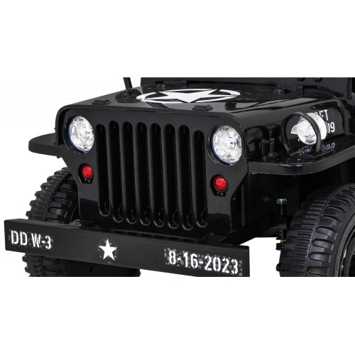 Autko Wojskowe Retro dla dzieci Czarny + Napęd 4x4