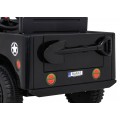 Autko Wojskowe Retro dla dzieci Czarny + Napęd 4x4 + Pilot + 2 Bagażniki + Wolny Start + MP3 LED