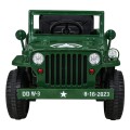 Autko Wojskowe Retro dla dzieci Zielony + Napęd 4x4 + Pilot + 2 Bagażniki