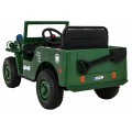 Autko Wojskowe Retro dla dzieci Zielony + Napęd 4x4 + Pilot + 2 Bagażniki