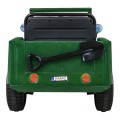 Autko Wojskowe Retro dla dzieci Zielony + Napęd 4x4 + Pilot + 2 Bagażniki